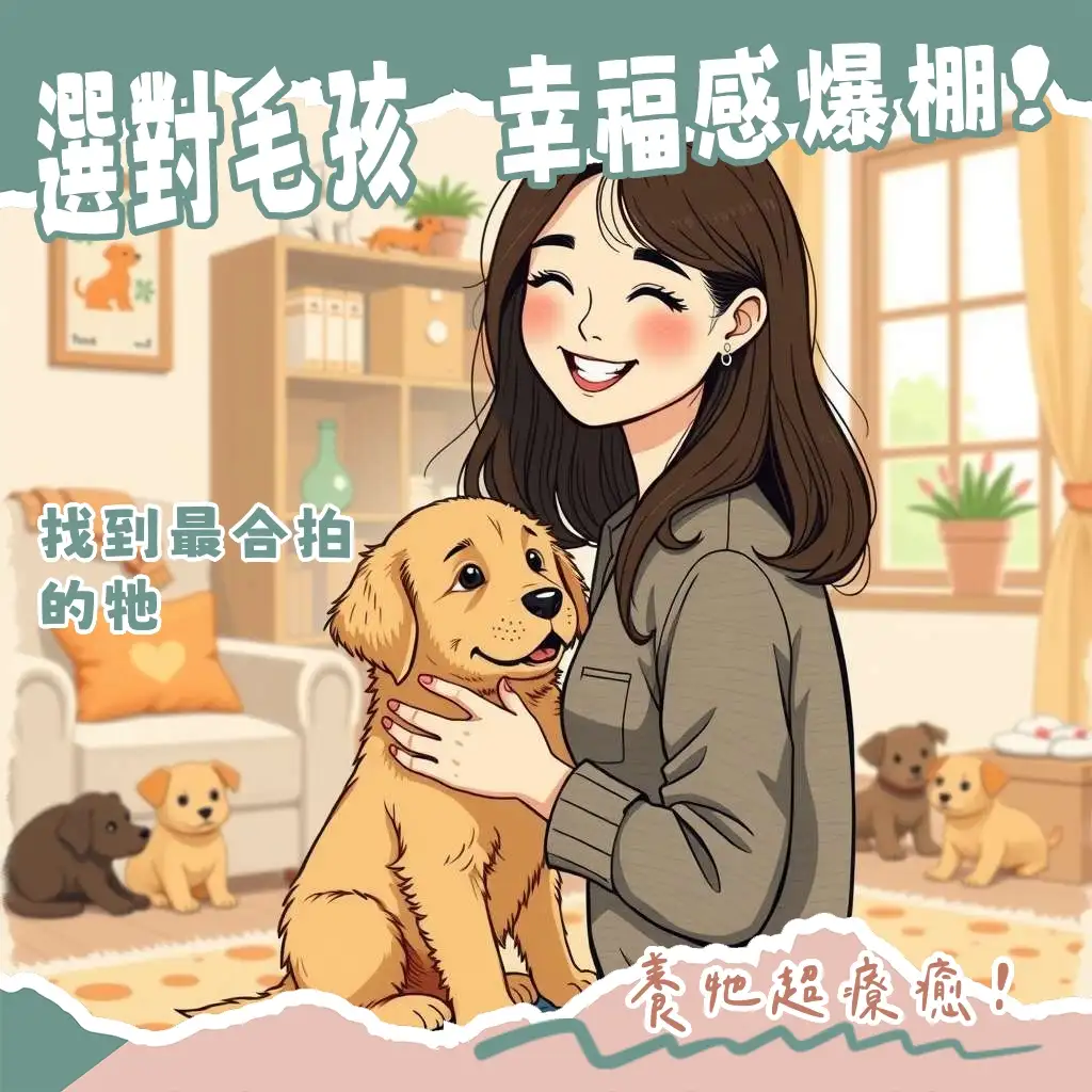多種狗的种类齊聚一堂，展現不同體型、毛髮、性格特徵，幫助飼主選擇適合的愛犬。