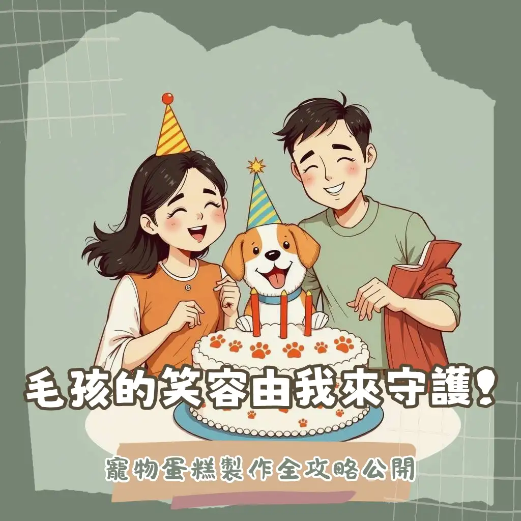 為狗狗慶生準備的專屬狗蛋糕，以天然食材製作，呈現健康又美味的寵物點心，讓毛孩擁有難忘的生日回憶。