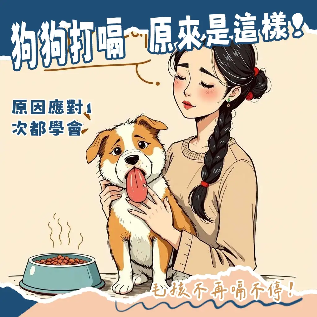 狗狗打嗝的現象與原因，涵蓋幼犬打嗝、狗狗打嗝不止的應對方法，以及如何預防與判斷狗狗打嗝是否正常。