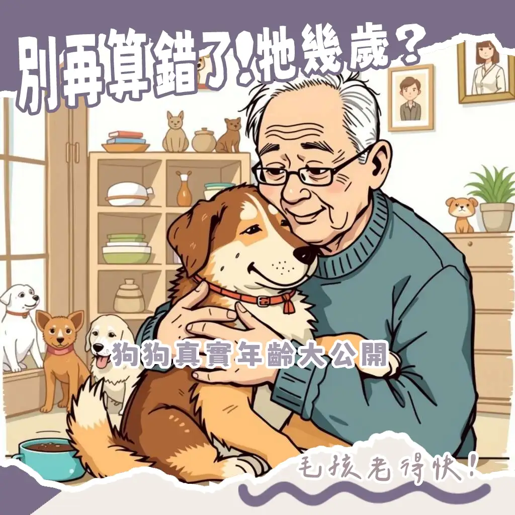 狗狗15歲等於人幾歲的科學年齡換算,包含各犬種生命週期與老化速度對照圖。