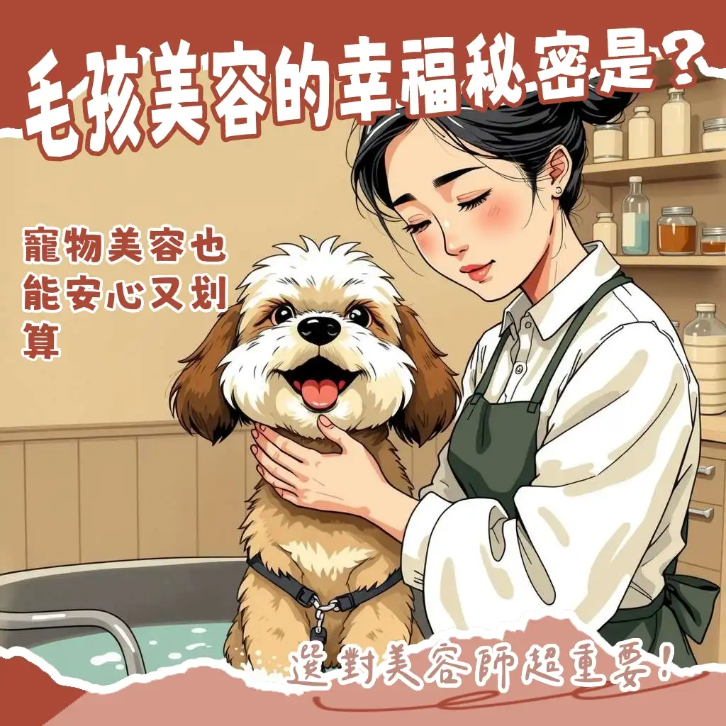 毛小孩寵物美容圖解：專業洗澡、修毛、指甲、耳朵清潔，維持寵物健康與舒適生活品質的完整指南。