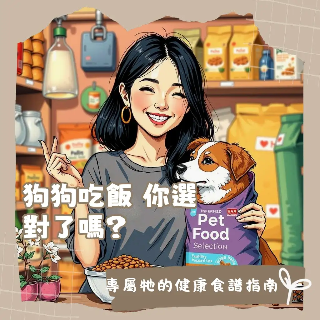 狗狗飼料挑選指南，涵蓋飼料種類、成分分析、年齡體型考量與常見問題解答。