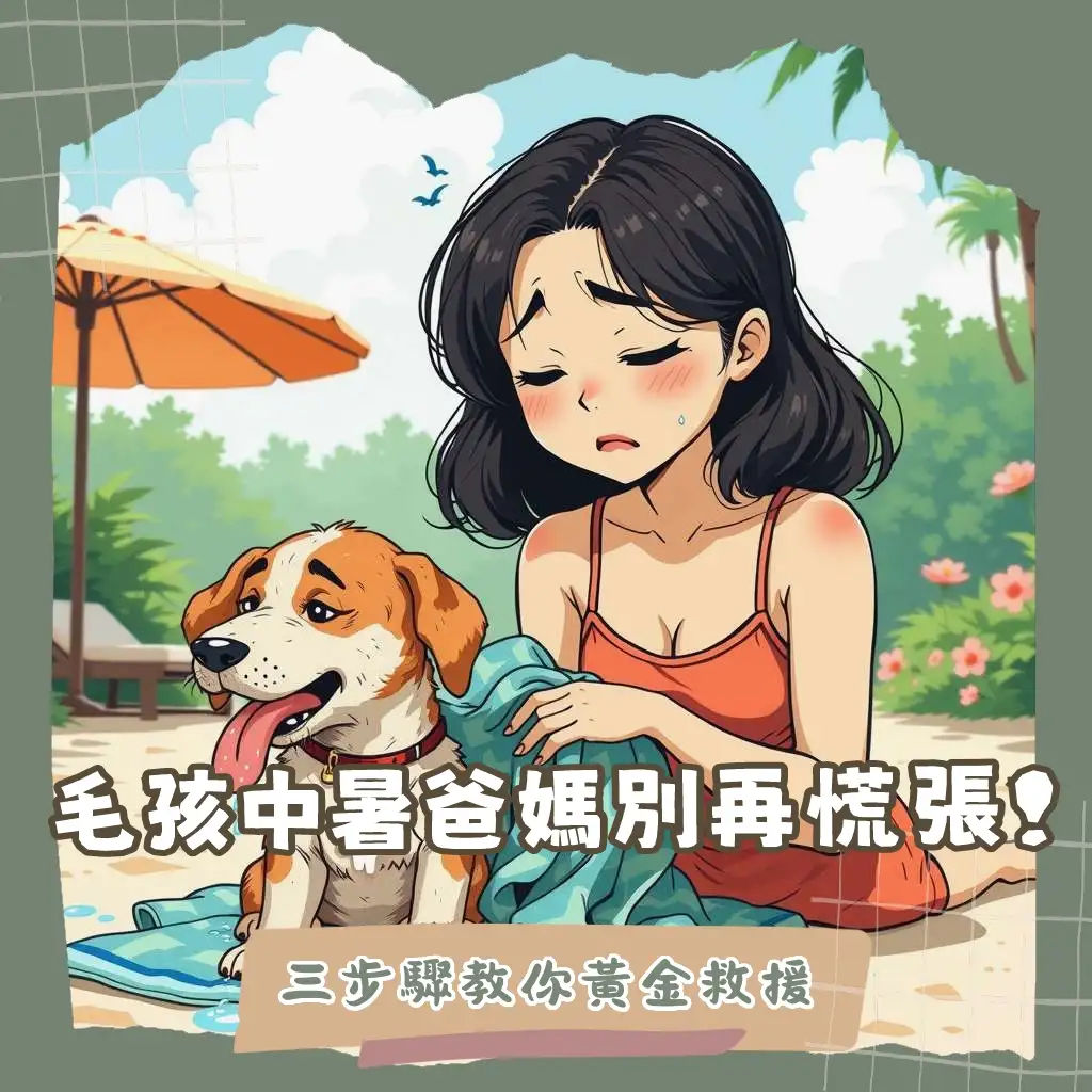 狗狗中暑症狀：呼吸急促、流口水、牙齦發紅、精神萎靡。快速急救，夏季預防指南。