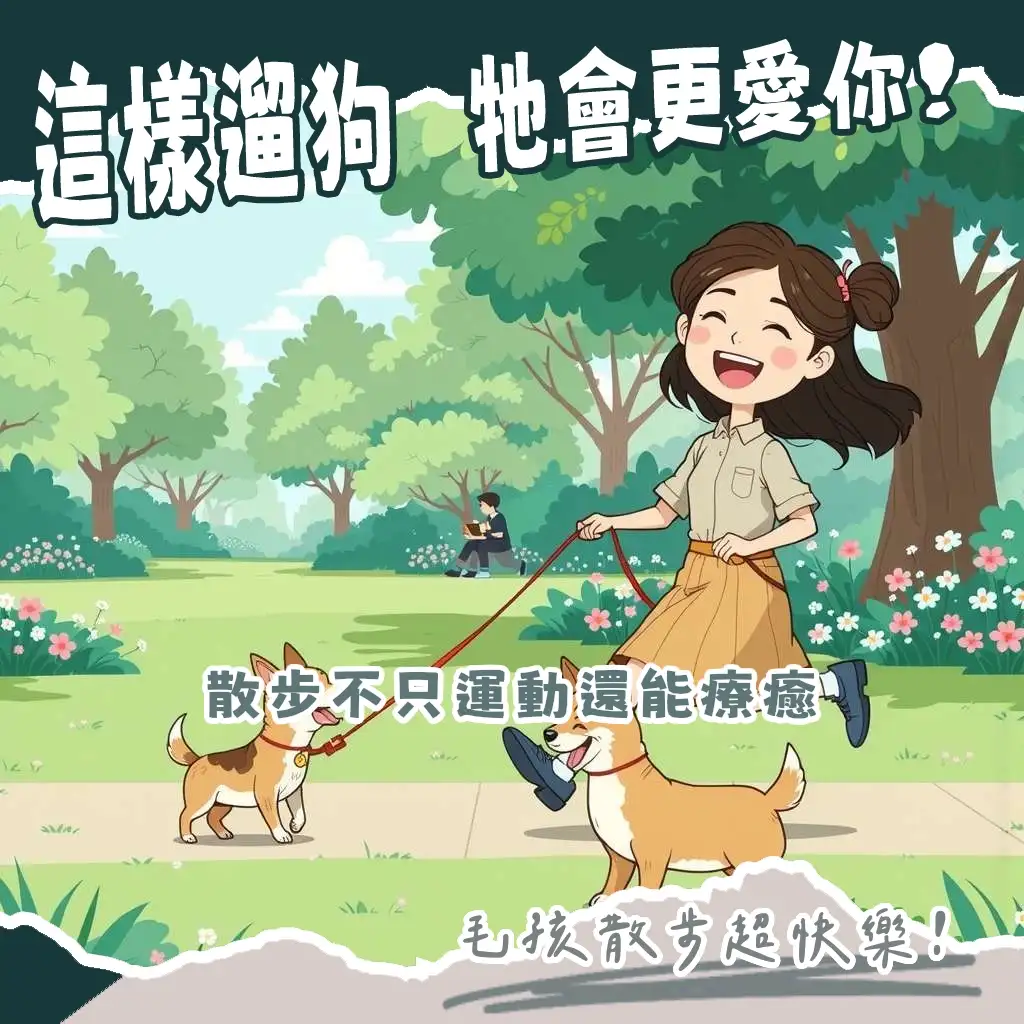 狗狗遛狗的幸福時光：了解散步好處、時間、用品挑選與技巧，打造毛孩健康生活。