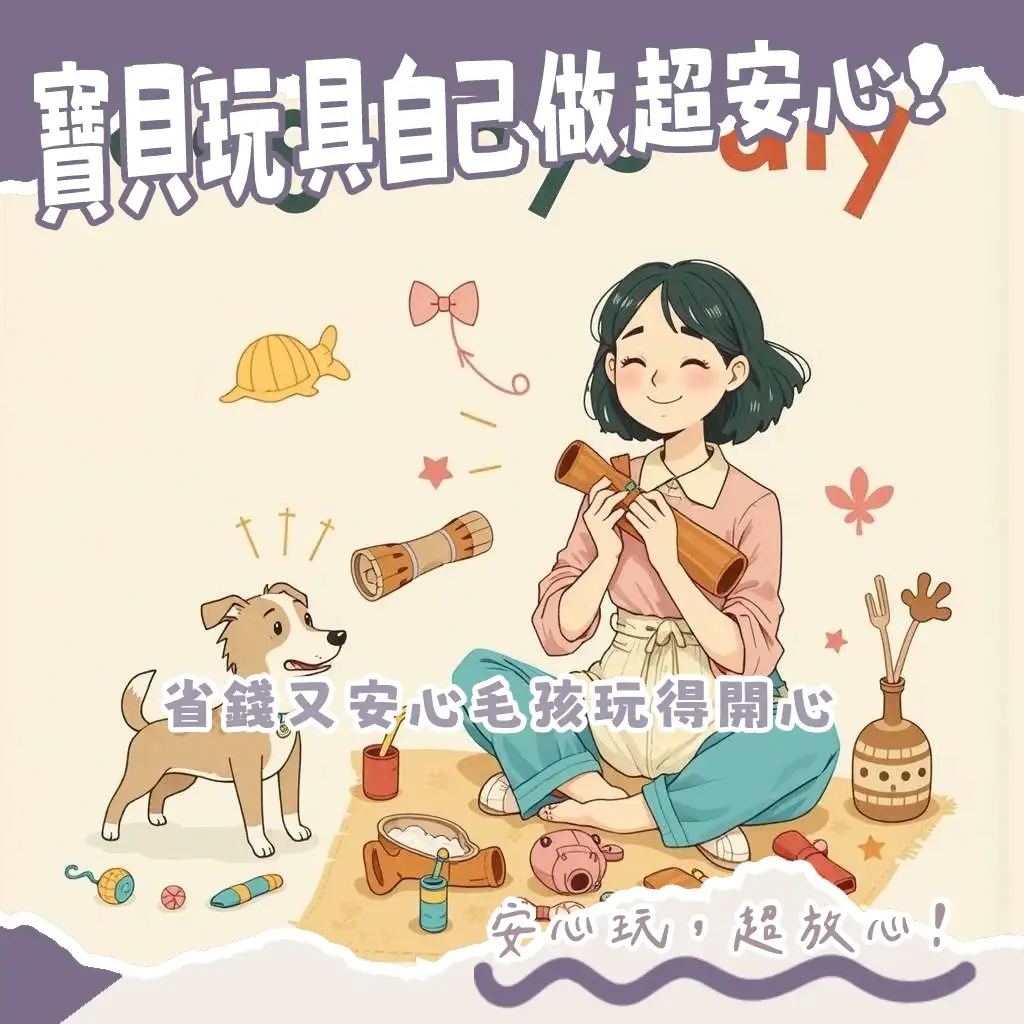利用舊衣物、寶特瓶等日常用品，輕鬆自製狗狗玩具DIY，環保安全，滿足毛孩啃咬與玩耍需求，提升居家互動樂趣。