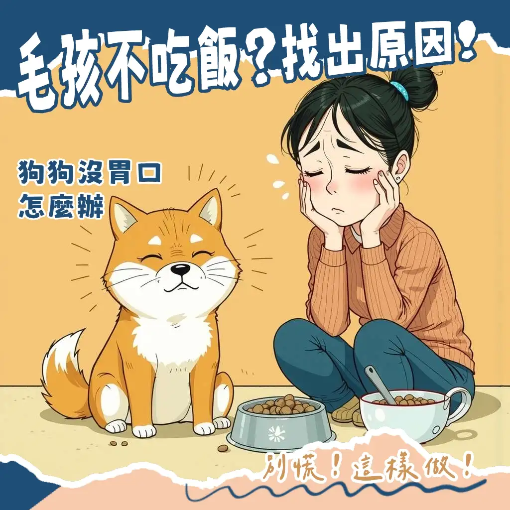 狗狗沒有食慾怎麼辦？包含沒胃口原因、食慾不振症狀、何時看醫生與居家照護建議。