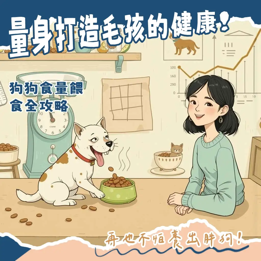 詳細狗食量表指南：涵蓋體重、年齡、活動量、飼料熱量密度，助你精準掌握狗狗食量，進行體態評估與飲食調整。
