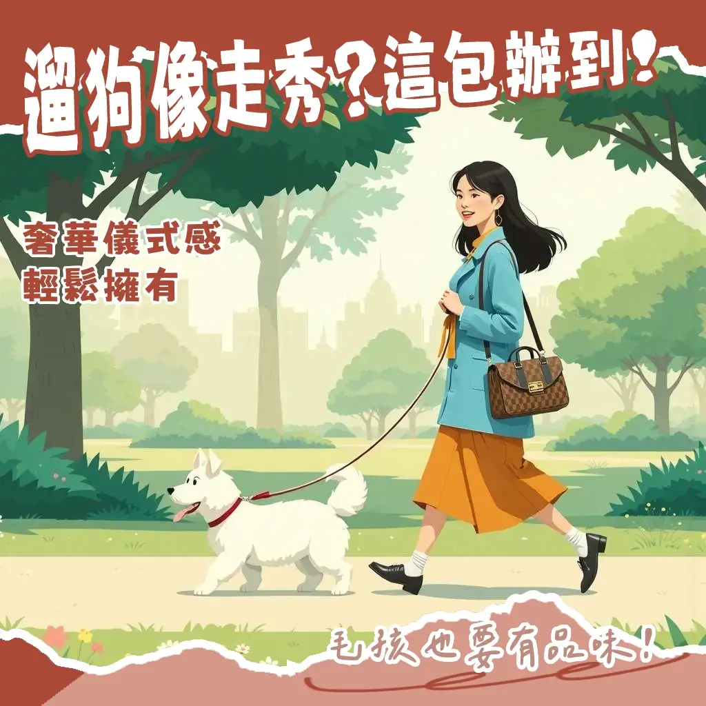 Fendi遛狗包，奢華寵物配件的時尚指南，兼具FF logo設計與實用收納功能。