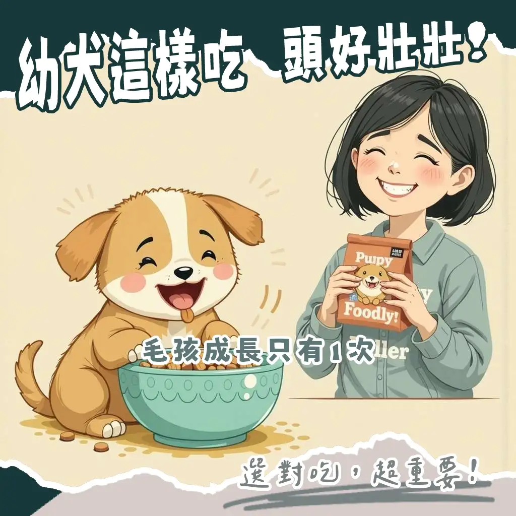 幼狗食物挑選指南，含幼犬營養需求、餵食頻率與不同犬種飲食建議。