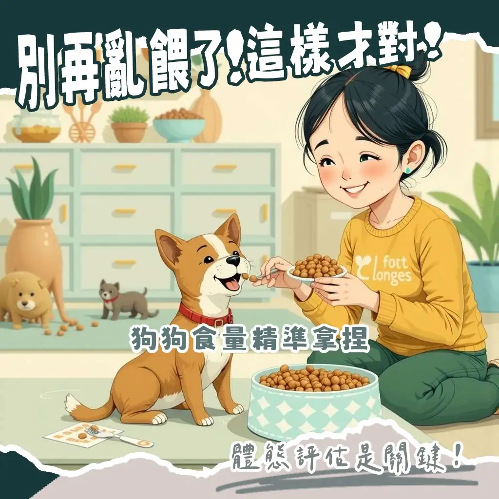 狗狗吃多少飼料?狗狗食量指南,體態評估與餵食秘訣。