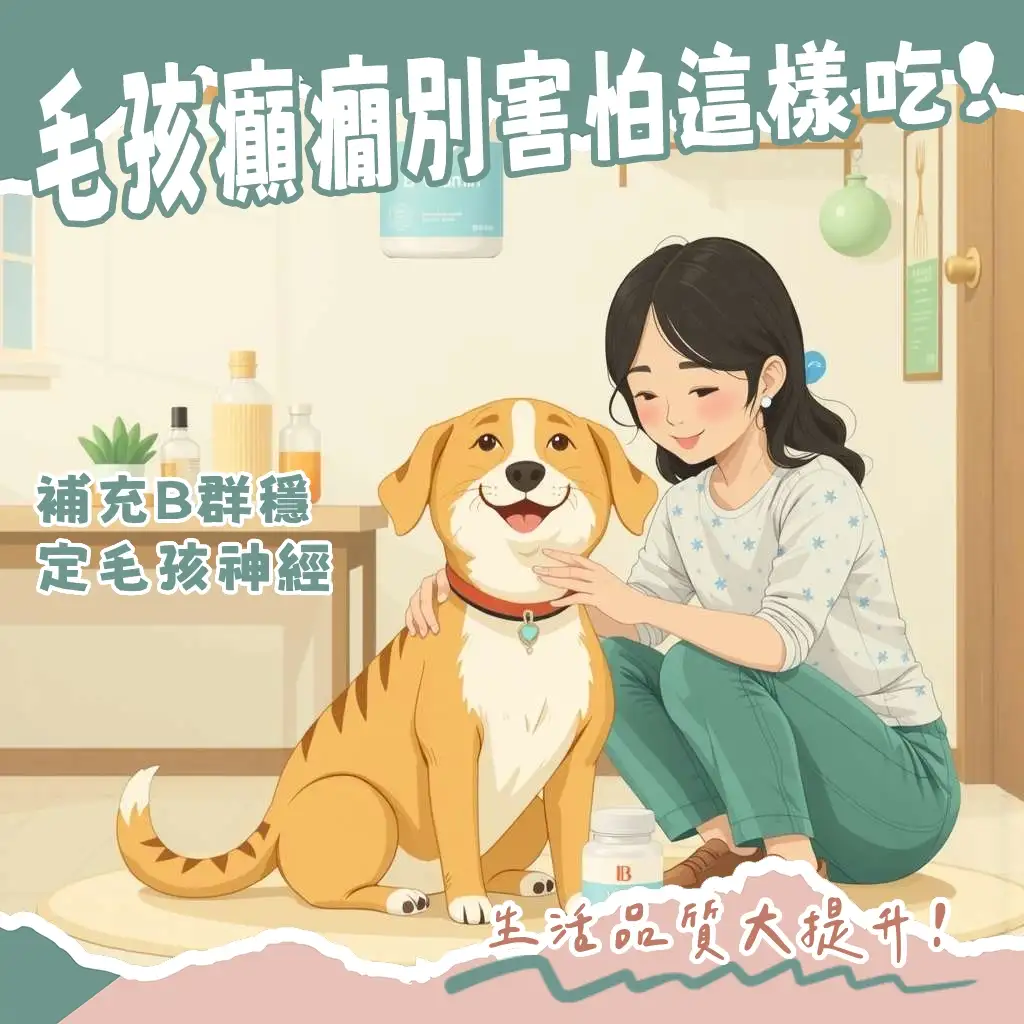 癲癇狗吃B群的效益,輔助神經系統與藥物代謝,提升整體健康與活力。