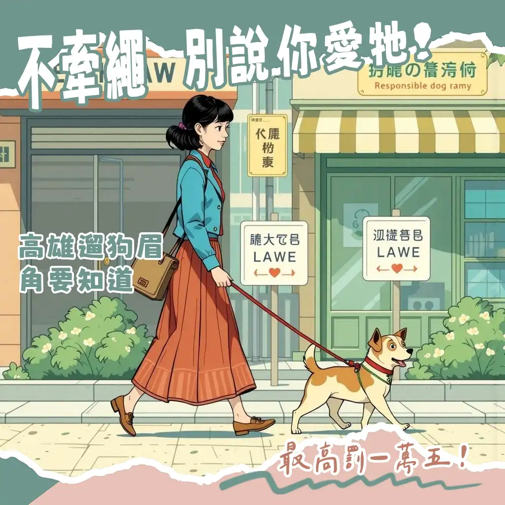高雄遛狗不牽繩檢舉流程與罰款指南,確保寵物與公共安全。