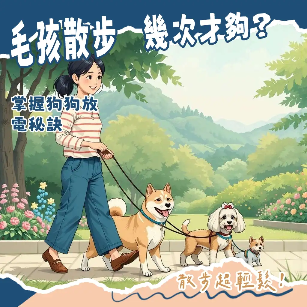 狗狗遛狗次數指南:如何根據狗狗年齡、品種與活動量安排最佳散步頻率與時間,維護狗狗健康。