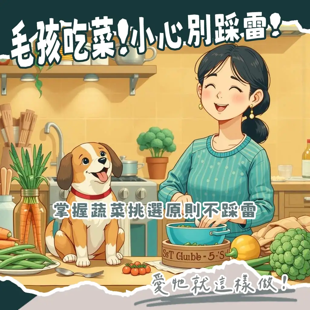 適合狗狗的蔬菜安全清單,教你如何挑選、準備與避免危險蔬菜,確保毛孩飲食健康。