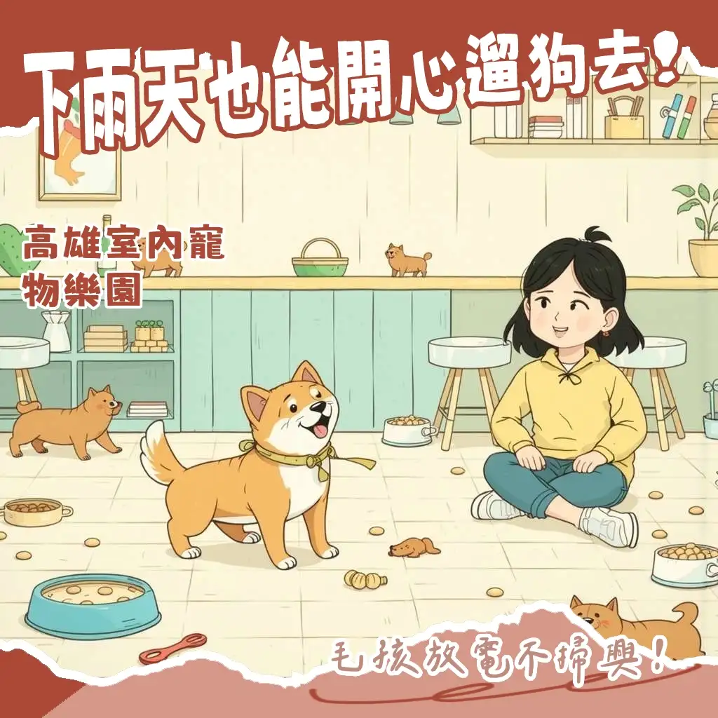 高雄室內遛狗地點指南:涵蓋寵物樂園、咖啡廳、百貨商場與注意事項。